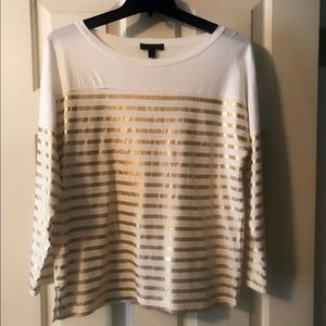J Crew shiny gold shirt